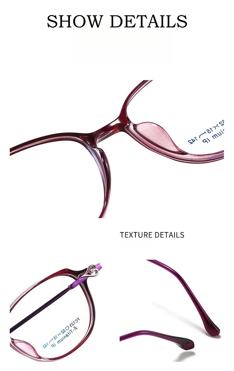 Yimaruli Women's Small Full Rim Cat Eye Square Alloy Eyeglasses F123x