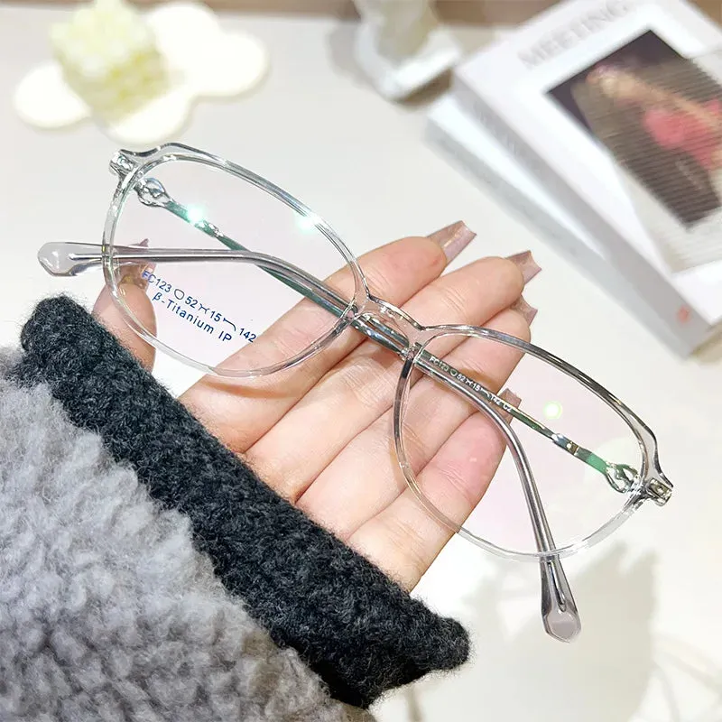 Yimaruli Women's Small Full Rim Cat Eye Square Alloy Eyeglasses F123x