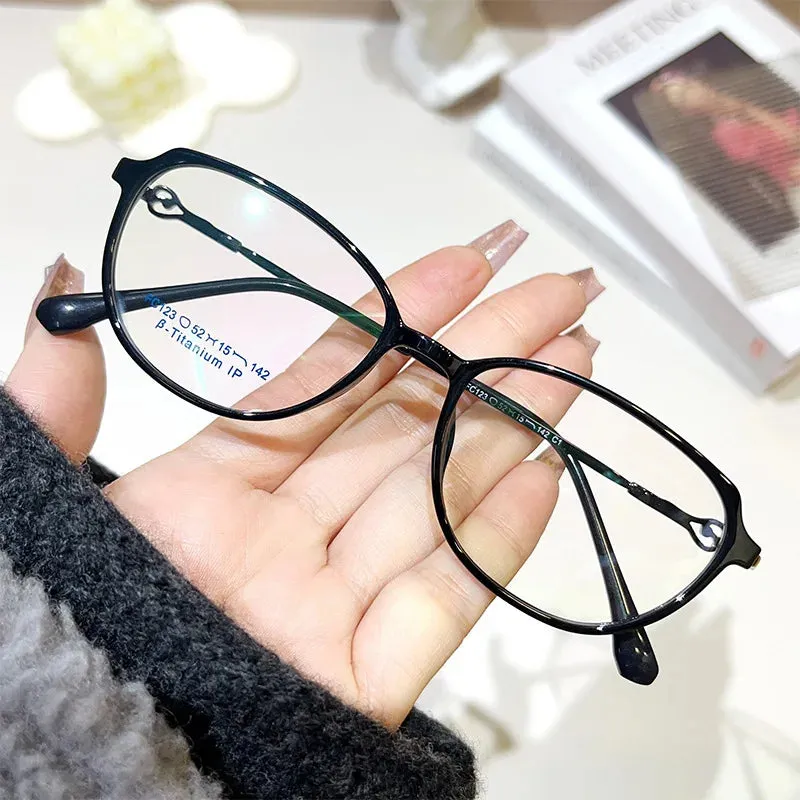 Yimaruli Women's Small Full Rim Cat Eye Square Alloy Eyeglasses F123x
