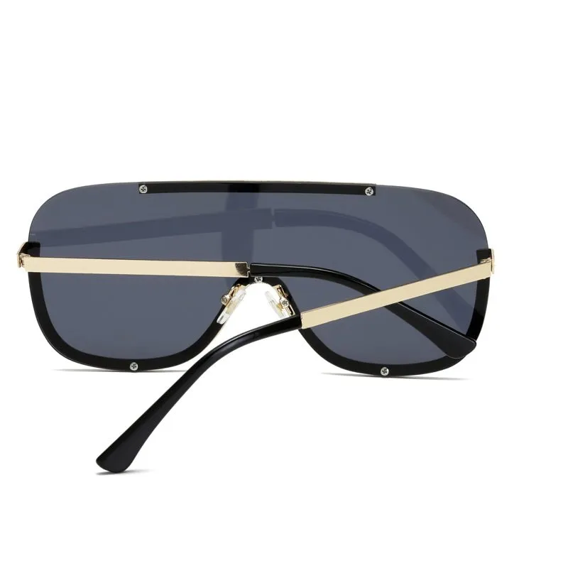 YJ-006 One-piece-style cool sunglasses jelly-colored sea tide trend two-color wild sunglasses