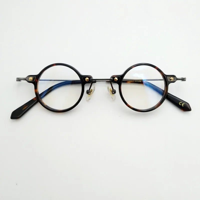 Yujo Unisex Full Rim Round Eyeglasses Acetate Y008