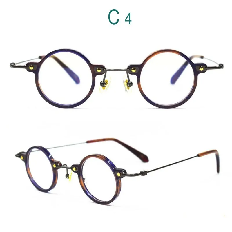 Yujo Unisex Full Rim Round Eyeglasses Acetate Y008