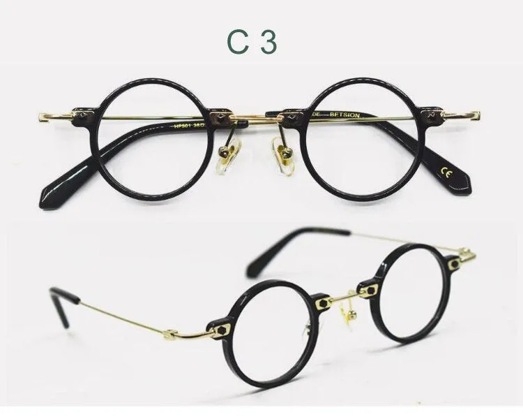 Yujo Unisex Full Rim Round Eyeglasses Acetate Y008