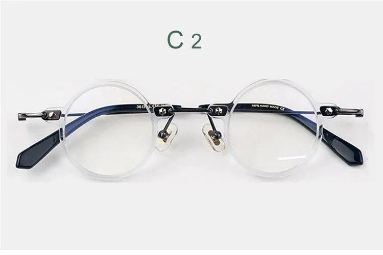 Yujo Unisex Full Rim Round Eyeglasses Acetate Y008