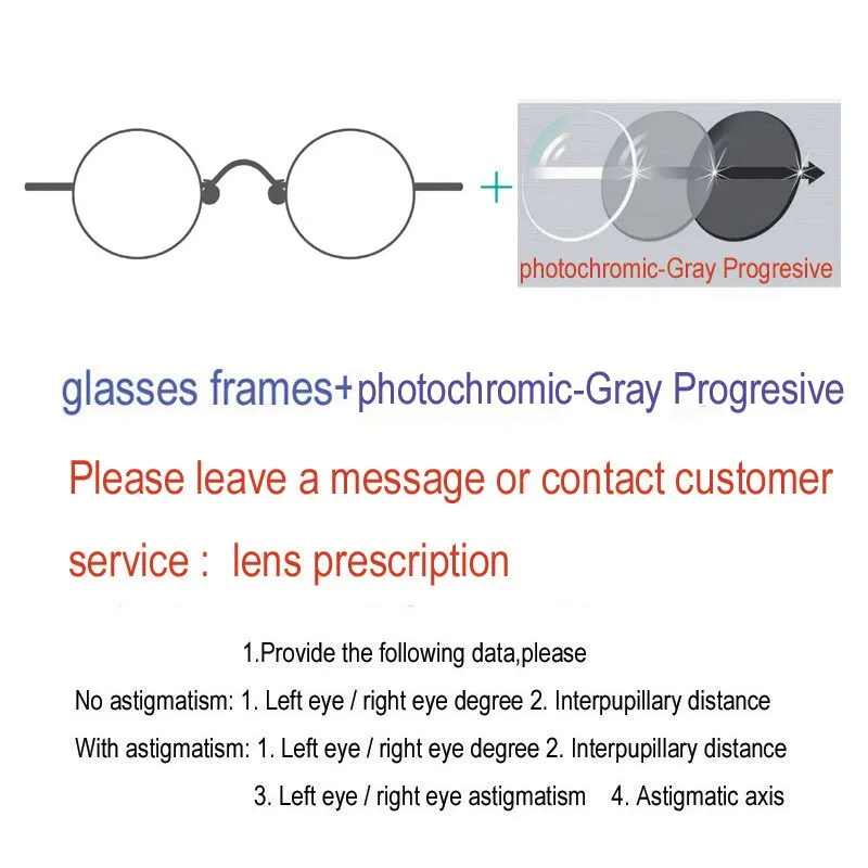 Yujo Unisex Full Rim Round Stainless Steel Small Eyeglasses Y065