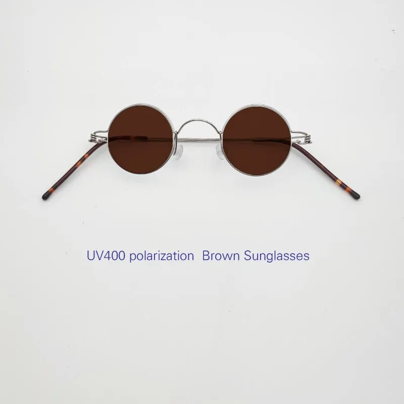 Yujo Unisex Full Rim Round Stainless Steel Small Eyeglasses Y065