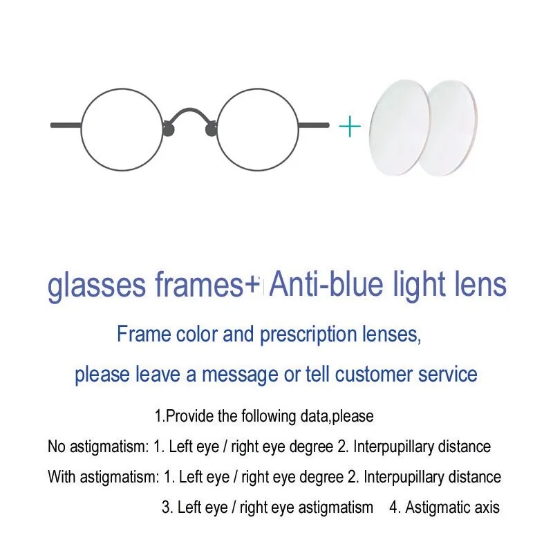 Yujo Unisex Full Rim Small 43mm Round Alloy Eyeglasses Y069