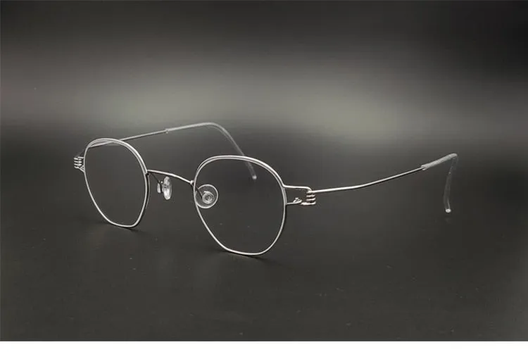 Yujo Unisex Polygonal Full Rim Stainless Steel Eyeglasses Y029