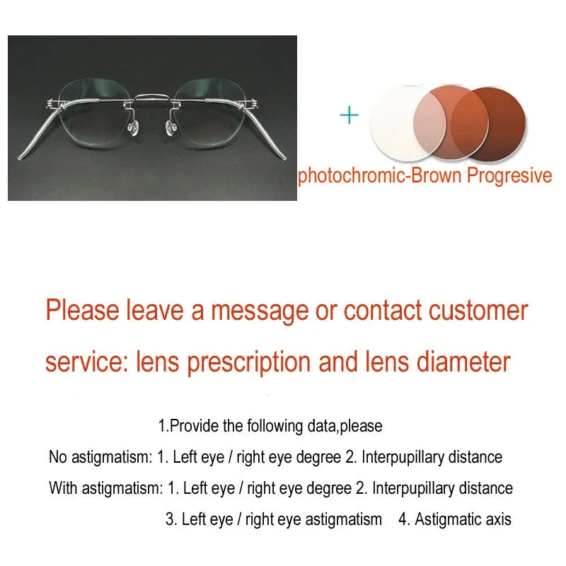 Yujo Unisex Rimless Polygon Stainless Steel Eyeglasses Y081