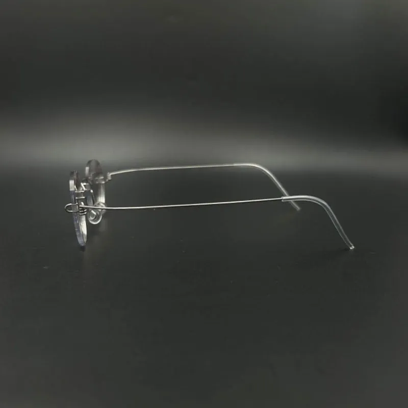 Yujo Unisex Rimless Polygon Stainless Steel Eyeglasses Y081