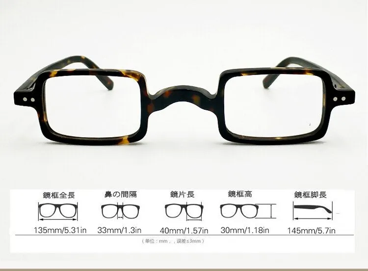 Yujo Unisex Square Full Rim Acetate Eyeglasses FT6016