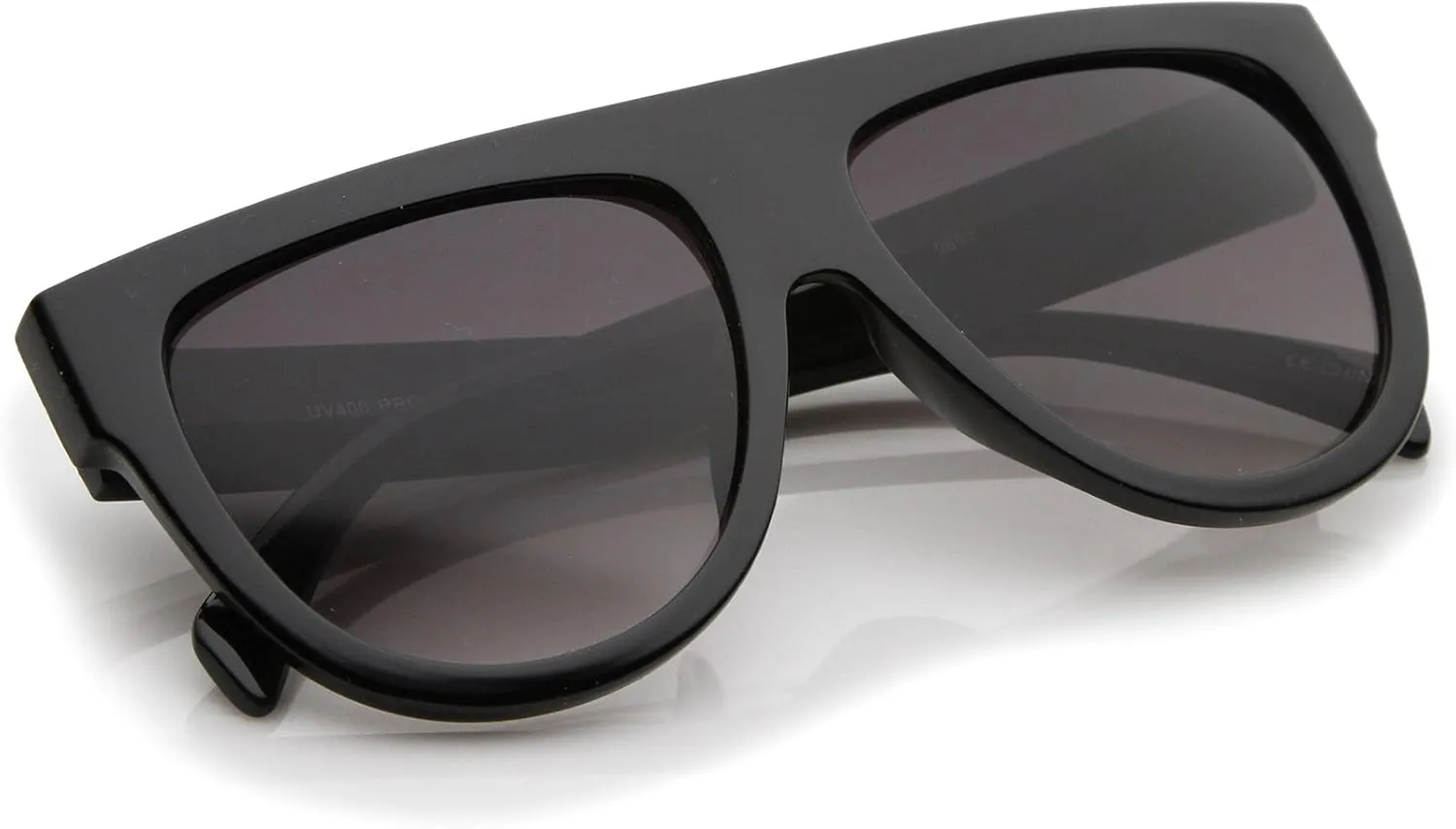 zeroUV Large Oversize Wide Temple Flat Top Aviator Sunglasses 57mm