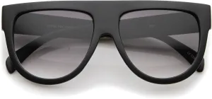 zeroUV Large Oversize Wide Temple Flat Top Aviator Sunglasses 57mm
