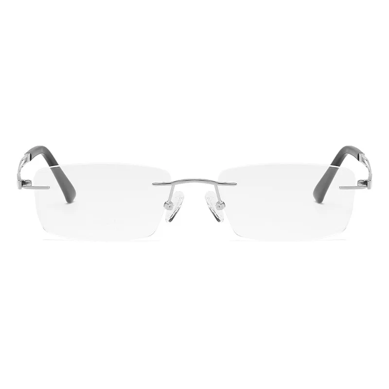 Zirosat 2871 Unisex Eyeglasses Pure Titanium Rimless Square Ultralight