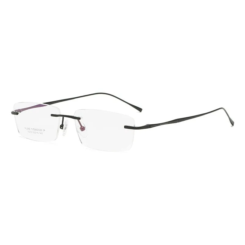 Zirosat 3018 Unisex Eyeglasses Pure Titanium Rimless