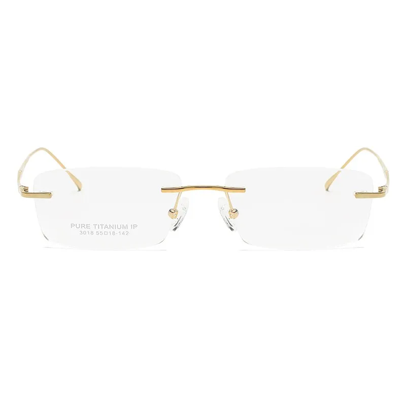 Zirosat 3018 Unisex Eyeglasses Pure Titanium Rimless