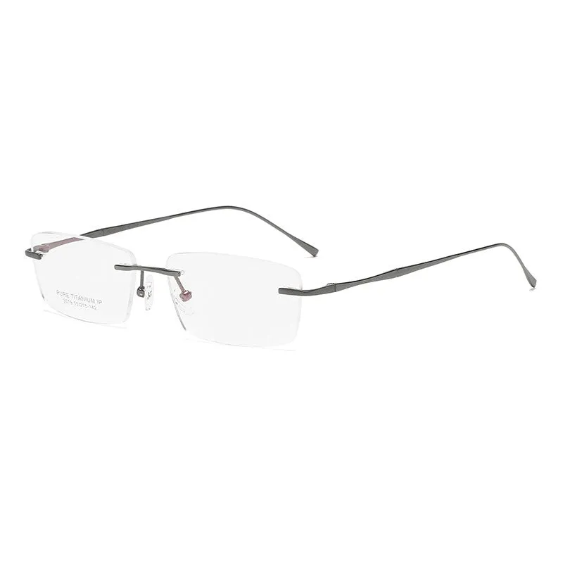 Zirosat 3018 Unisex Eyeglasses Pure Titanium Rimless
