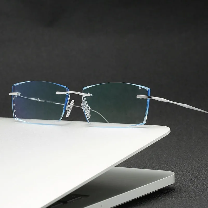 Zirosat 3018 Unisex Eyeglasses Pure Titanium Rimless
