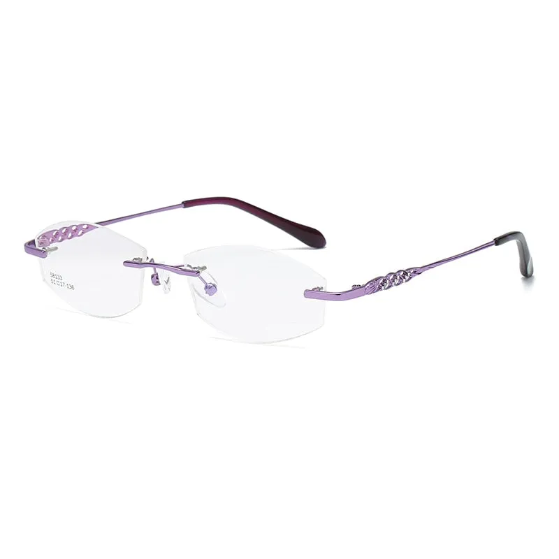 Zirosat 58133 Women's Eyeglasses Rimless Gold