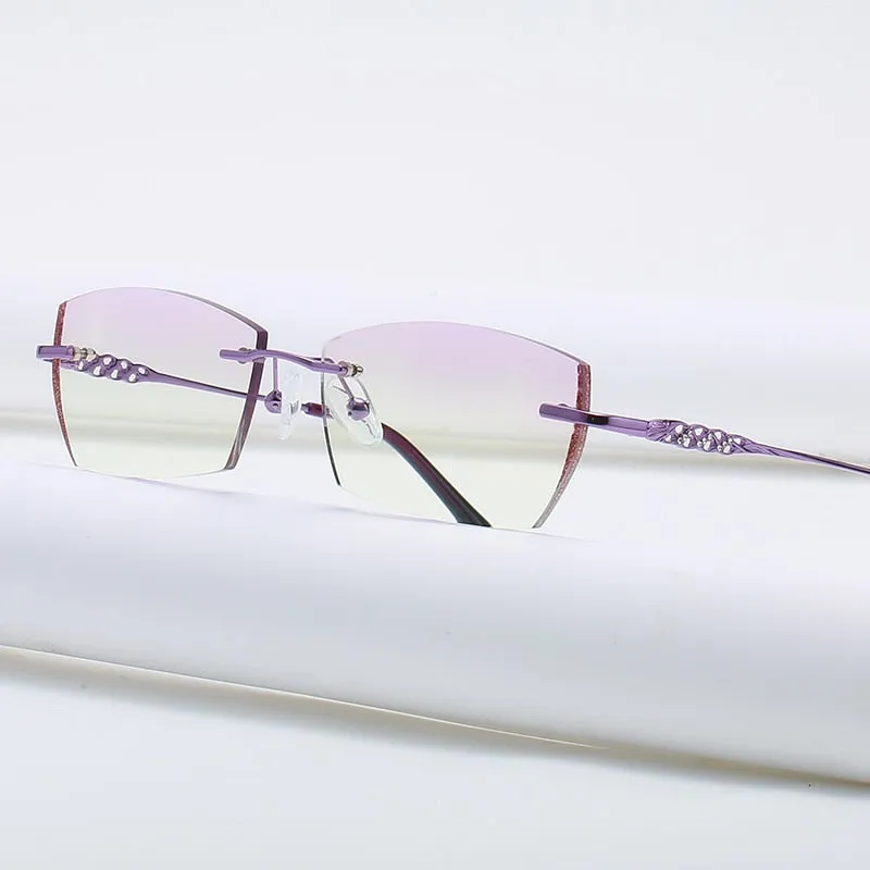 Zirosat 58133 Women's Eyeglasses Rimless Gold