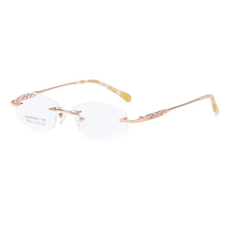 Zirosat 58133 Women's Eyeglasses Rimless Gold