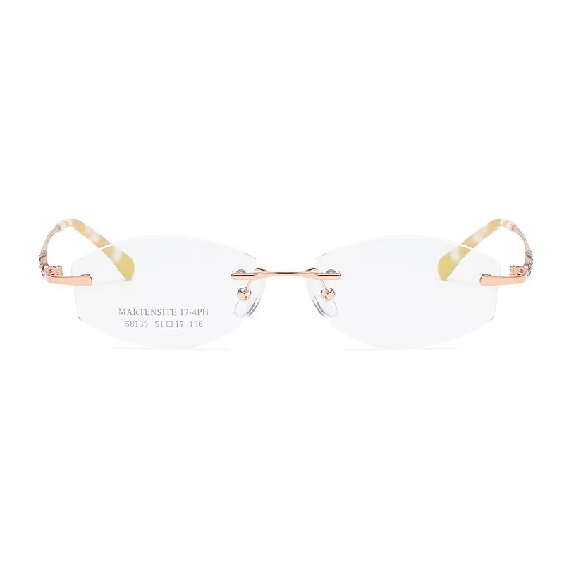 Zirosat 58133 Women's Eyeglasses Rimless Gold