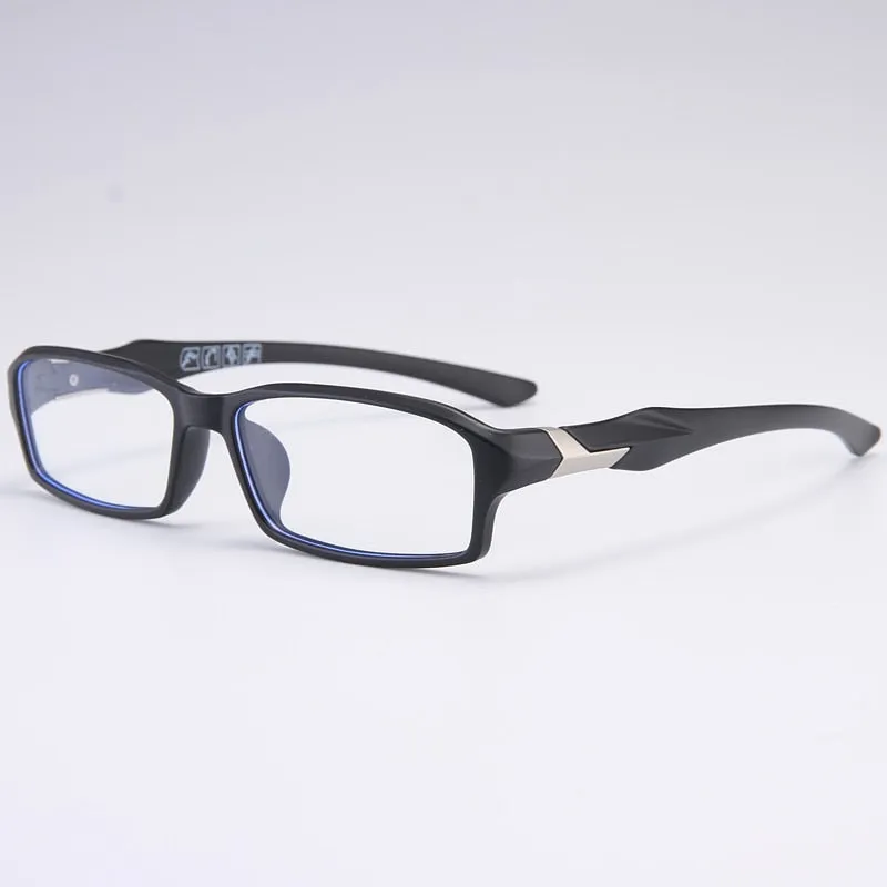 Zirosat Men's Full Rim Rectangle Tr 90 Sport Eyeglasses 6059