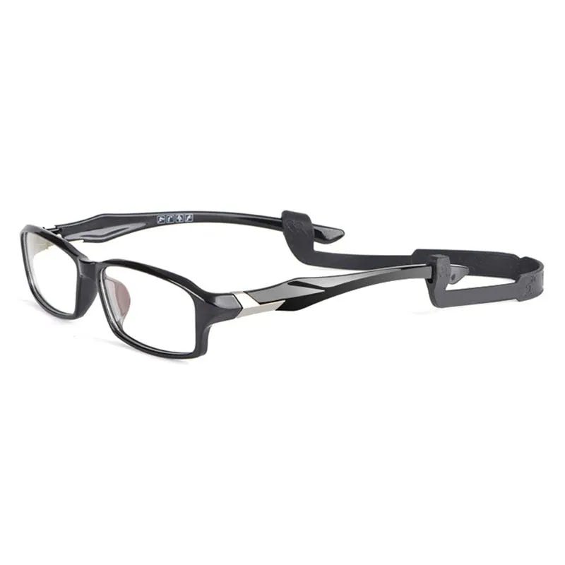 Zirosat Men's Full Rim Rectangle Tr 90 Sport Eyeglasses 6059