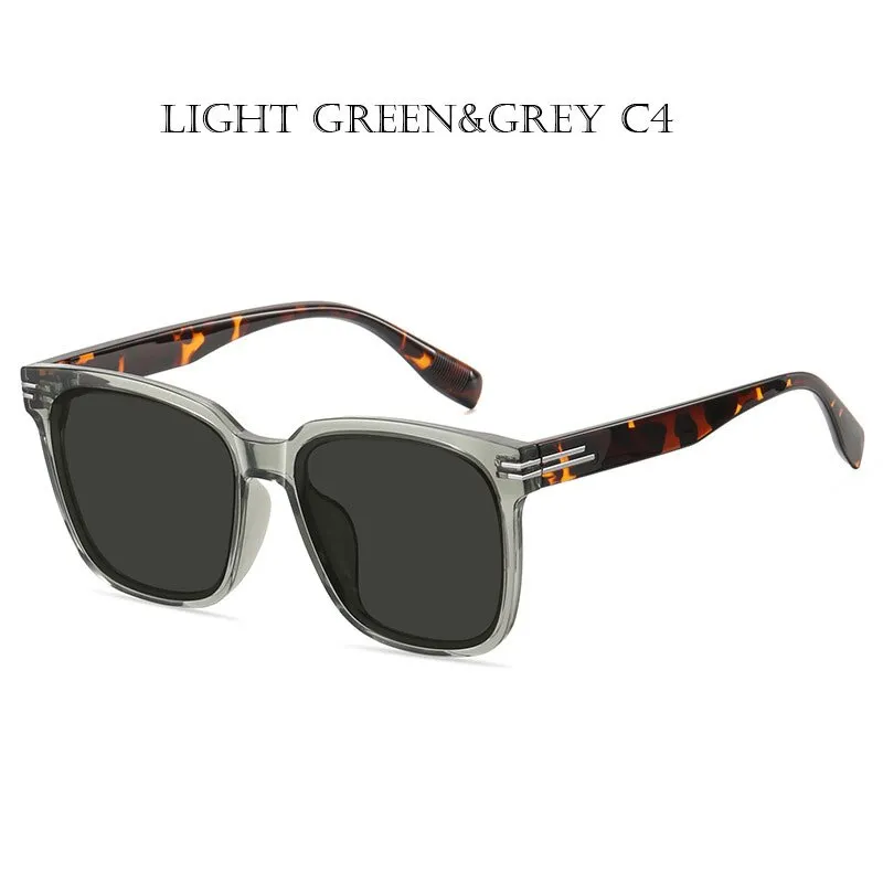 Zirosat Unisex Full Rim Square Alloy Acetate Sunglasses LY2229
