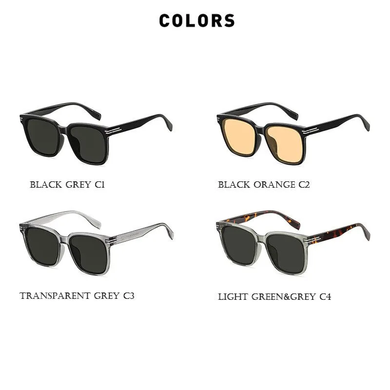 Zirosat Unisex Full Rim Square Alloy Acetate Sunglasses LY2229