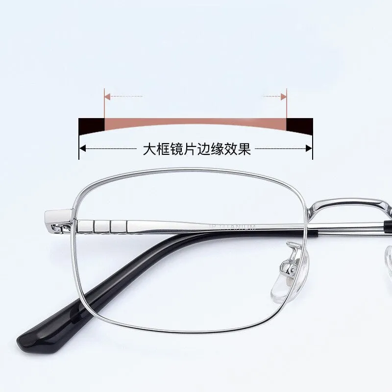 Zirosat Unisex Full Rim Square Titanium Eyeglasses P15303
