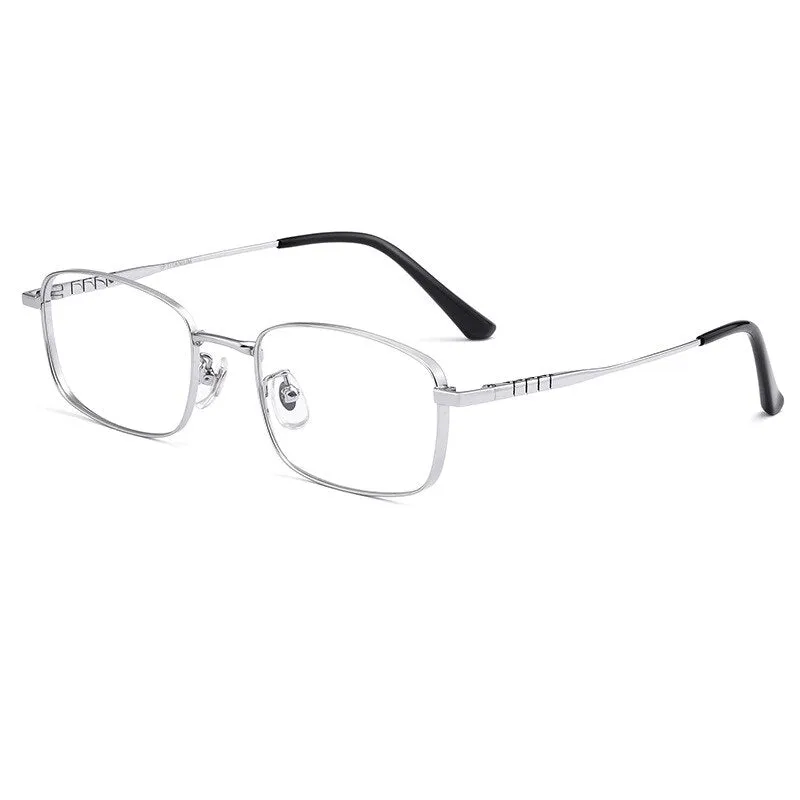 Zirosat Unisex Full Rim Square Titanium Eyeglasses P15303