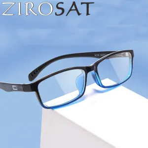 Zirosat Unisex Full Rim Square Tr 90 Eyeglasses 2300