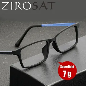 Zirosat Unisex Full Rim Square Tr 90 Titanium Eyeglasses 9826