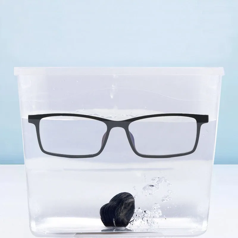 Zirosat Unisex Full Rim Square Tr 90 Titanium Eyeglasses 9826