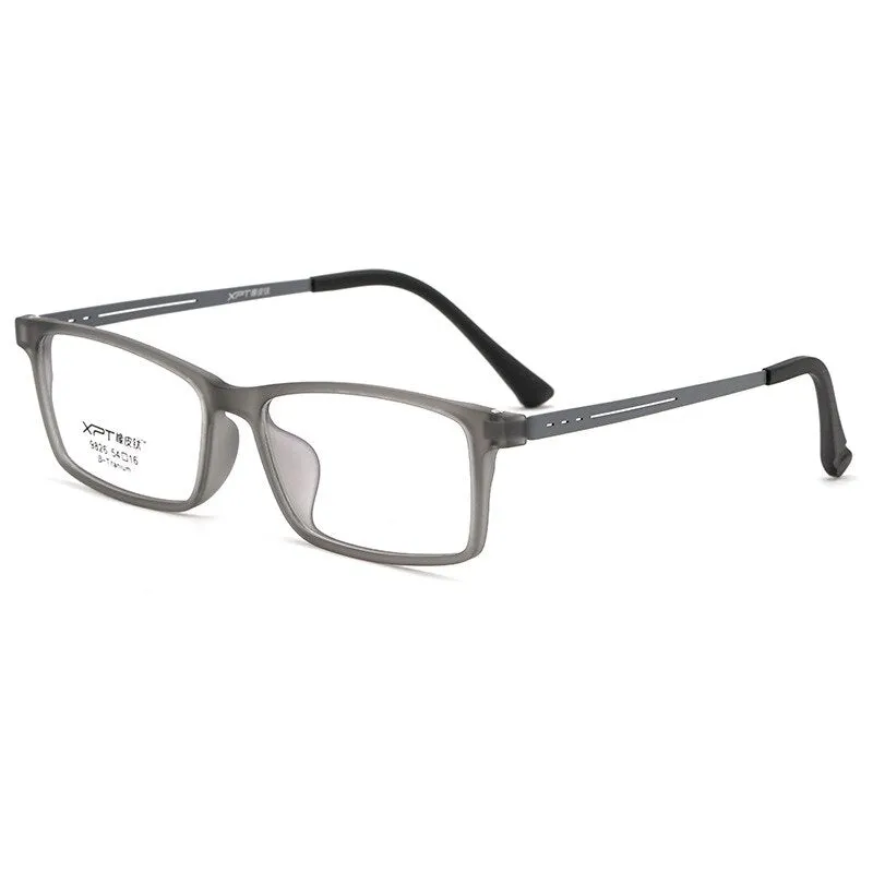Zirosat Unisex Full Rim Square Tr 90 Titanium Eyeglasses 9826